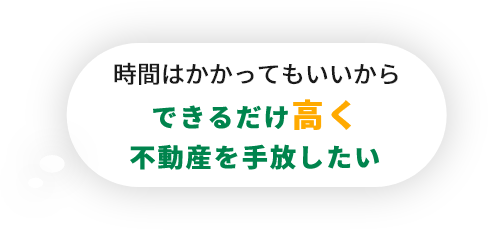 時間はかかってもいいから できるだけ高く不動産を手放したい